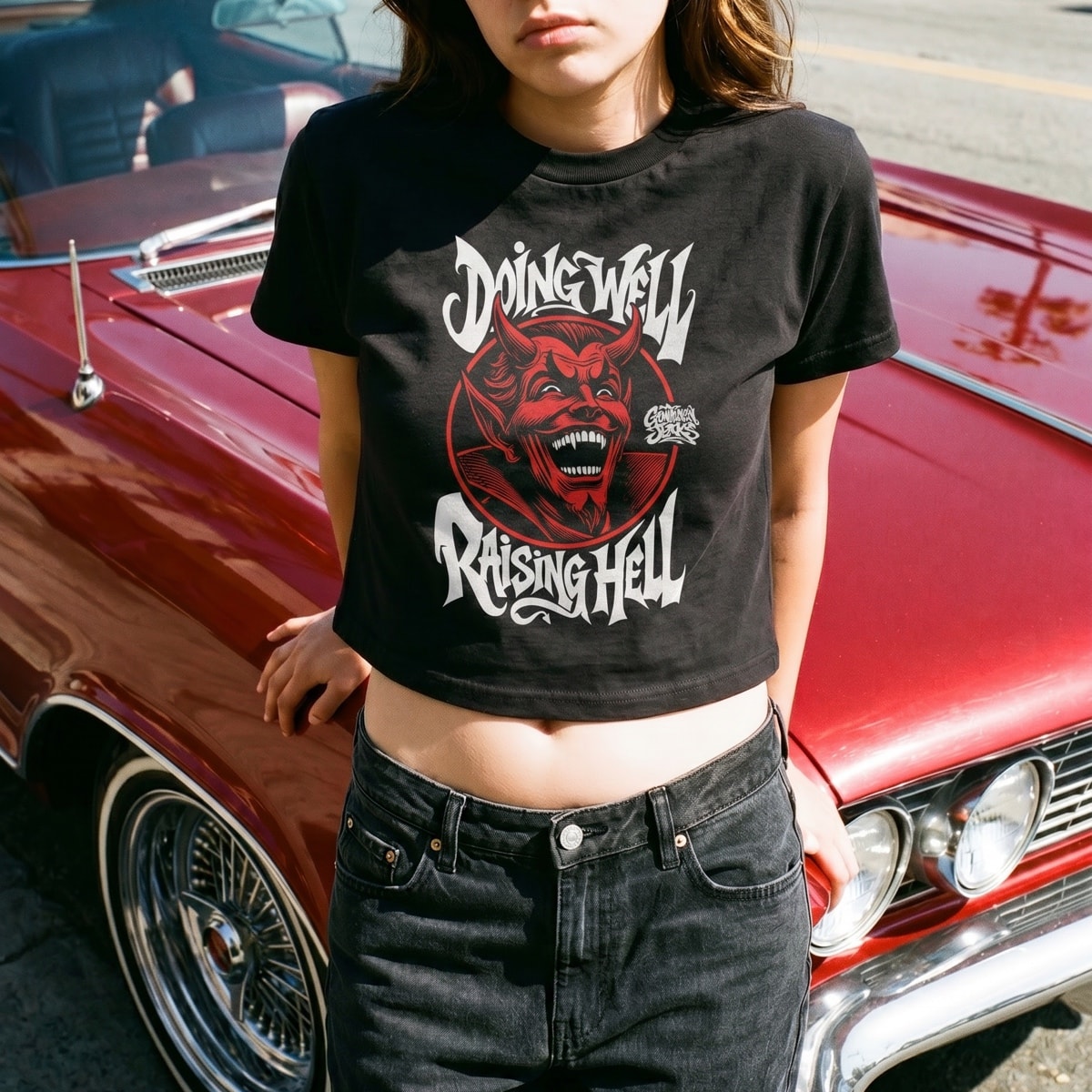 Raising Hell • Women’s Crop Top Tee