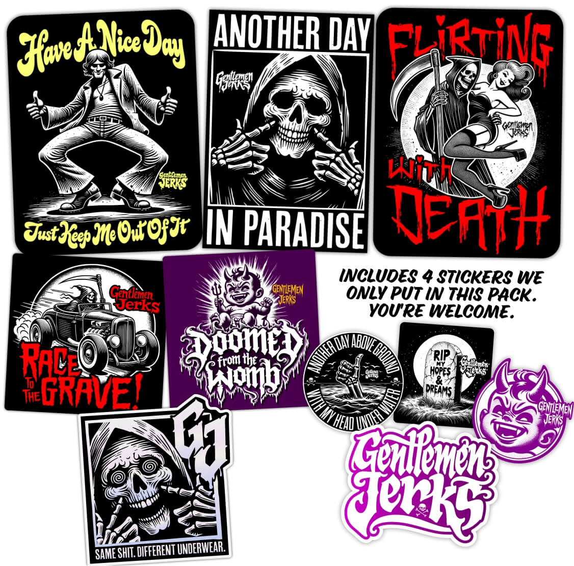 The Jerk's Jackpot  • Vinyl Sticker 10 Pack
