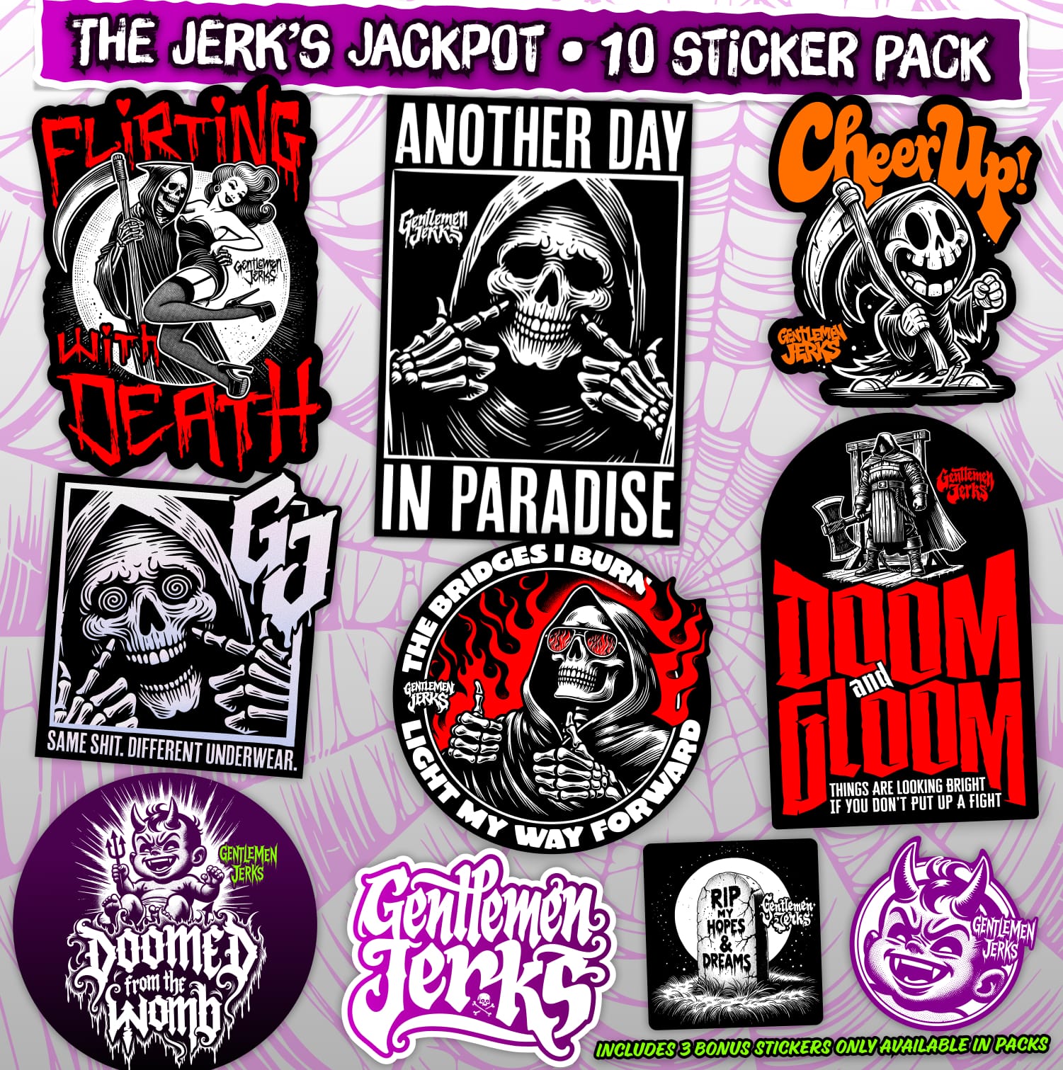 The Jerk's Jackpot  • Vinyl Sticker 10 Pack