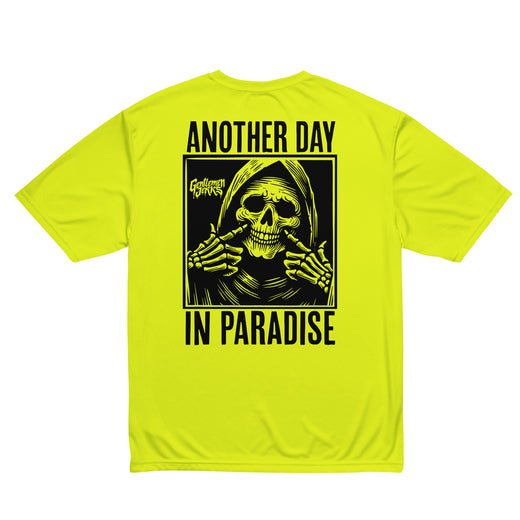 Another Day In Paradise • Hi-Vis Yellow Work Tee