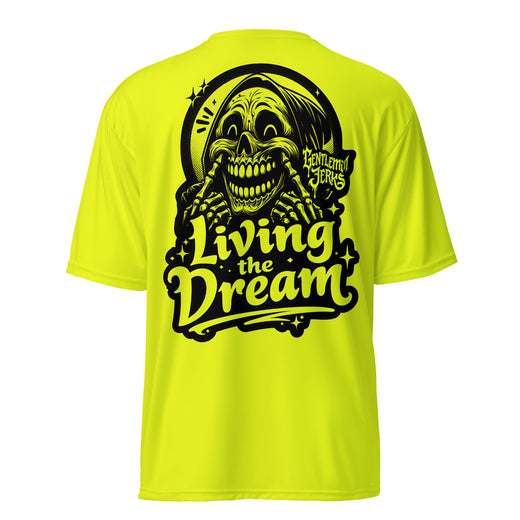 Living The Dream • Hi-Vis Yellow Work Tee